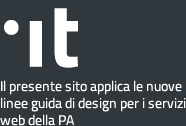 Il presente sito applica le nuove linee guida di design per i servizi web della PA