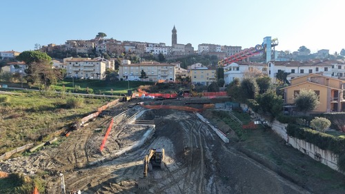 cantiere progetto terza passerella Peccioli