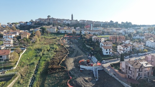 cantiere progetto terza passerella Peccioli