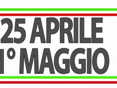 Ricorrenze del 25 aprile e del 1° maggio 2020