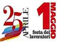 Le ricorrenze del 25 Aprile e del 1° Maggio