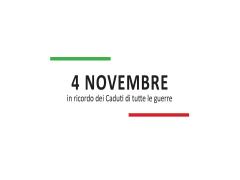 La ricorrenza del 4 novembre viene celebrata domenica 3 novembre