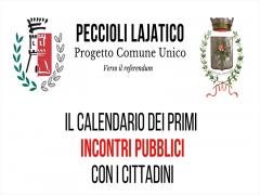 Progetto Comune Unico, incontro pubblico a Fabbrica 22 maggio