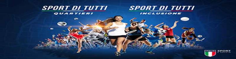 Sport di tutti - L'avviso pubblico rivolto alle associazioni e società sportive