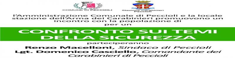 Incontri sul tema della sicurezza. Martedì 13 dicembre a Ghizzano